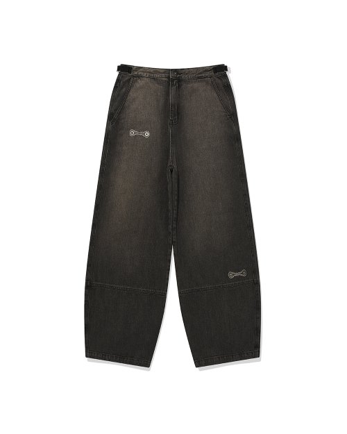 [카락터] Wallet denim pants / Vintage black세니틴크