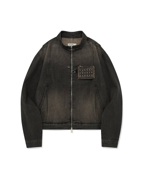 [카락터] Wallet denim jacket / Vintage black세니틴크